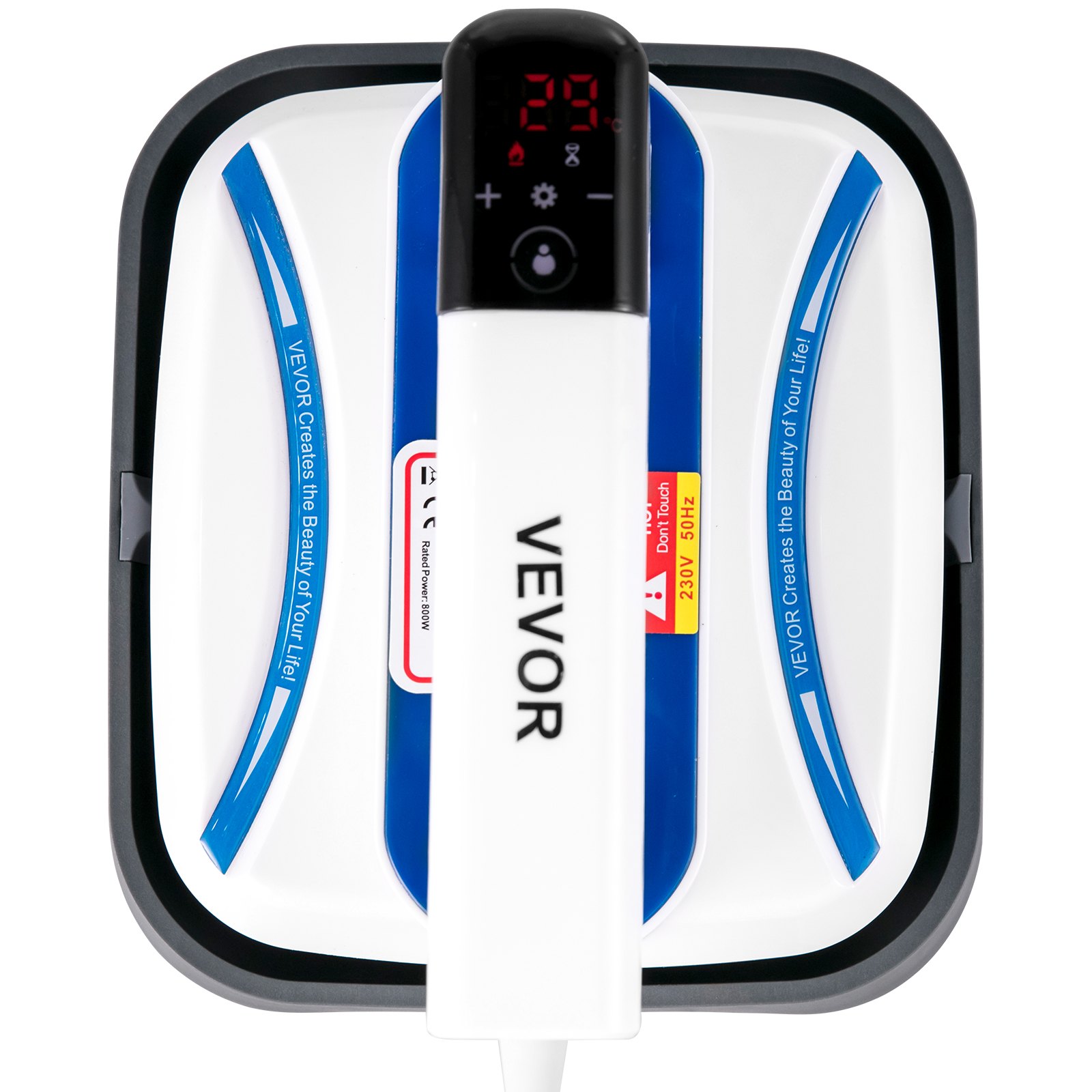 VEVOR Mini Press 7 x 8 Inch Mini Heat Press 800W Blue Portable Easy Press Mini Double-Tube Heating Mini Press Vibration Function Press Machine for Printing T-Shirts with Highly-Sensitive Touch Screen