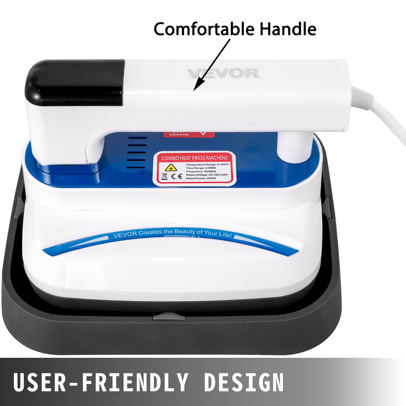 VEVOR Mini Press Mini Heat Press 7 x 8 Inch, Blue Portable Easy Press Mini for T Shirt