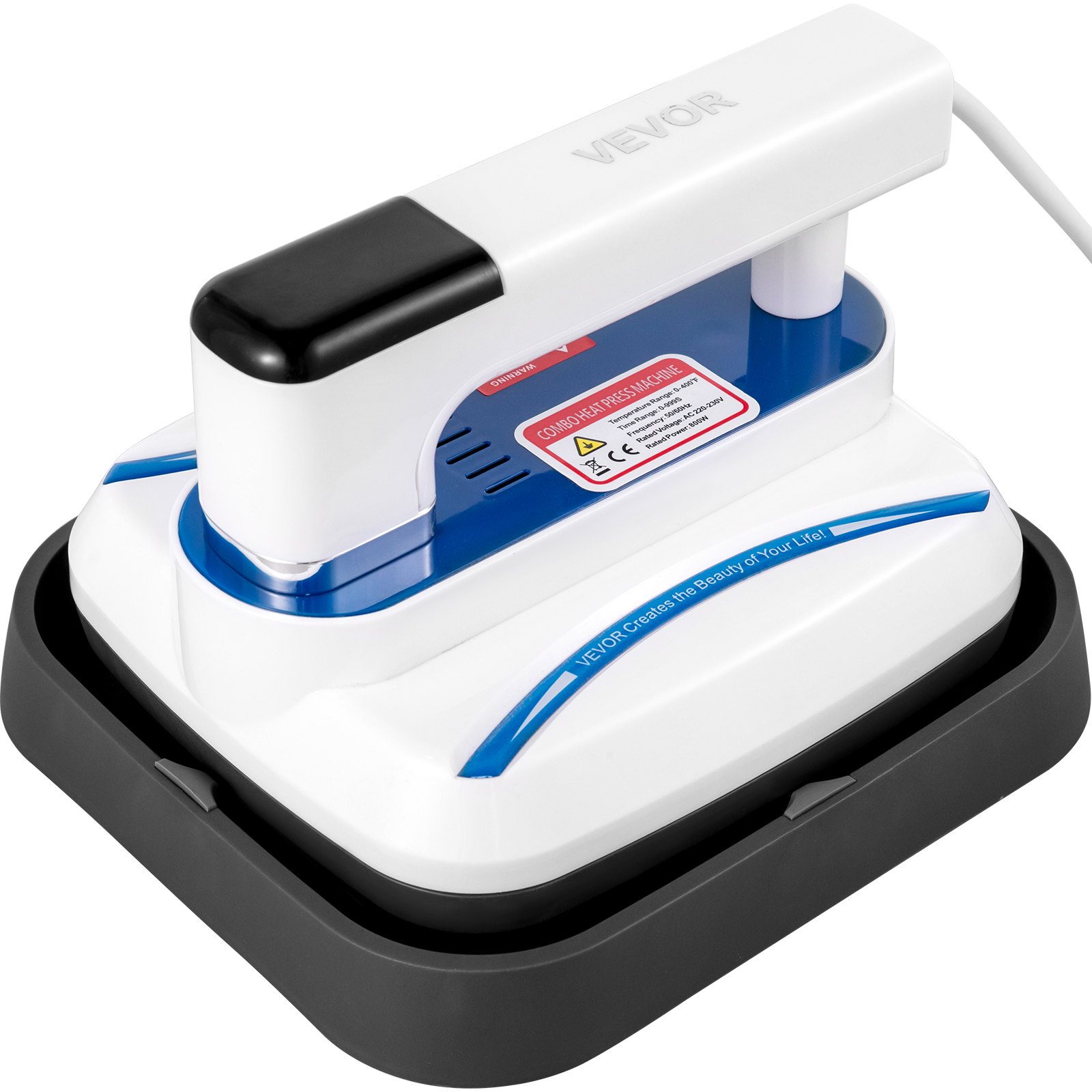 VEVOR Mini Press Mini Heat Press 7 x 8 Inch, Blue Portable Easy Press Mini for T Shirt