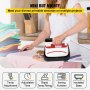 VEVOR Portable Heat Press 7x8 Inch Easy Press 800W Mini Heat Press Three Adjustable Modes Heat Press Machine for T Shirts Bags and Small HTV Vinyl Projects(Red)