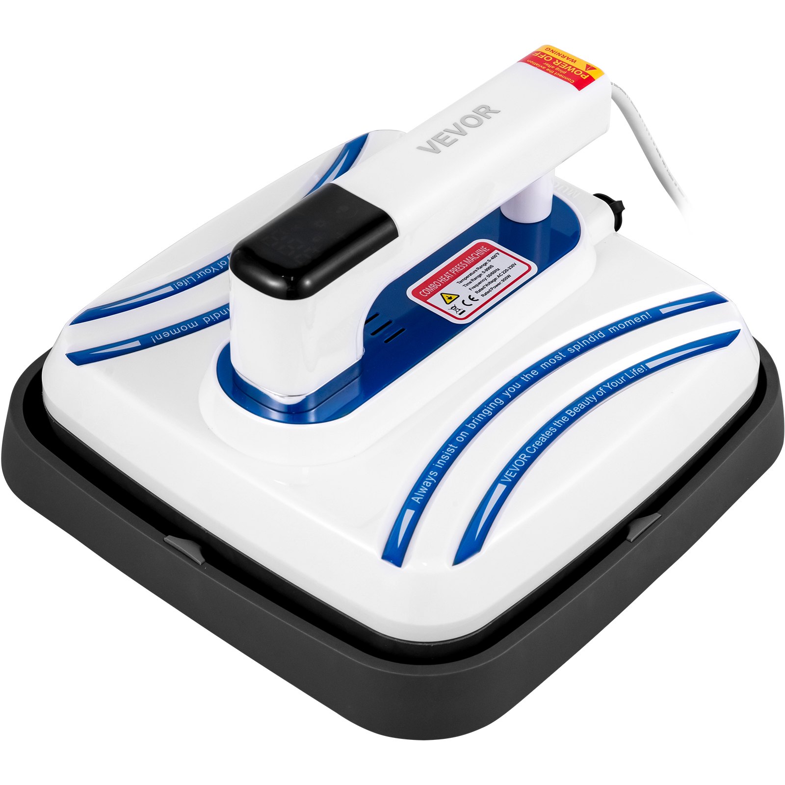 VEVOR Mini Press Mini Heat Press 10 x 10 Inch Blue Portable Easy Press Mini for Shirts