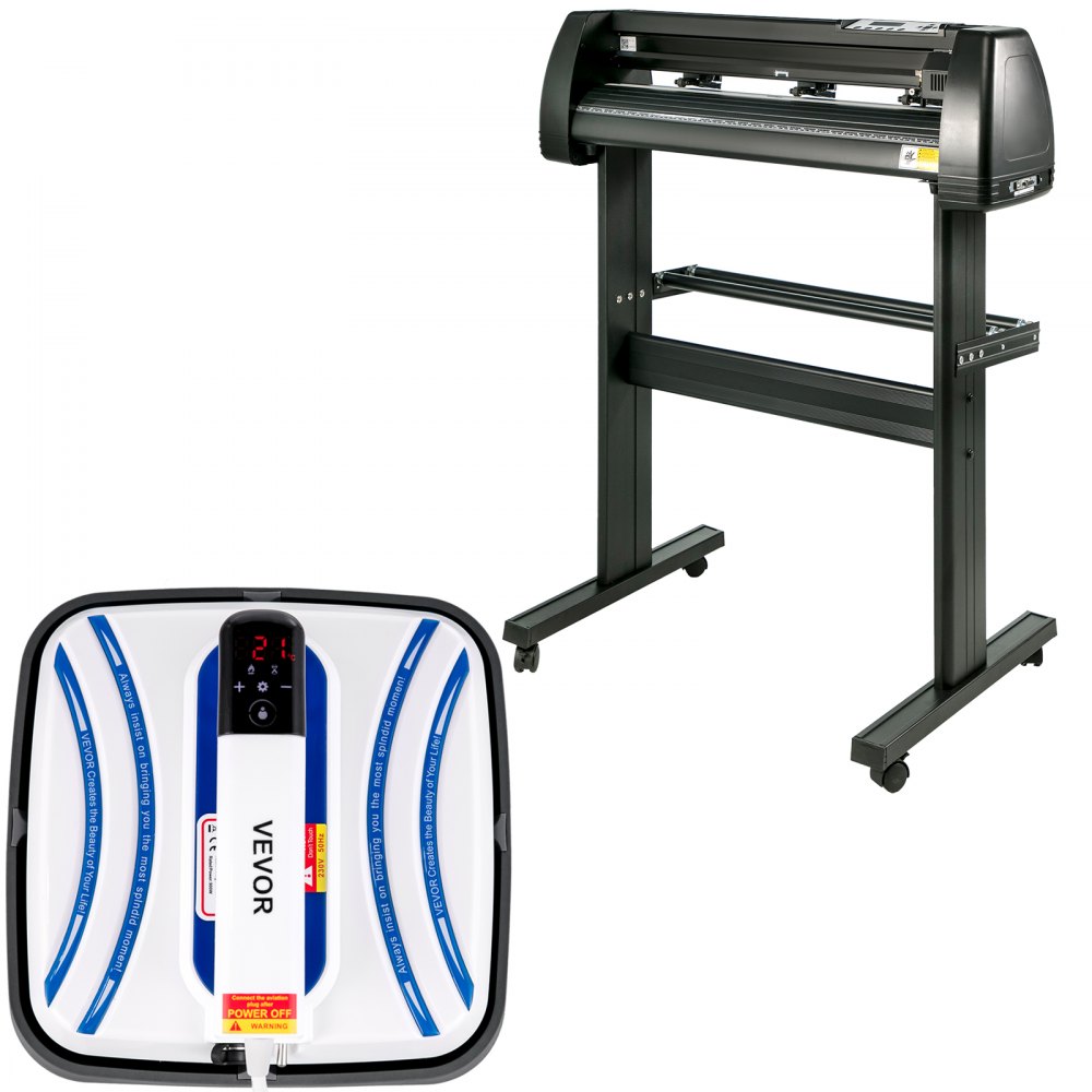 Vevor Heat Press 10"x10" Mini Portable + 34" Vinyl Cutter Plotter Machine Kit