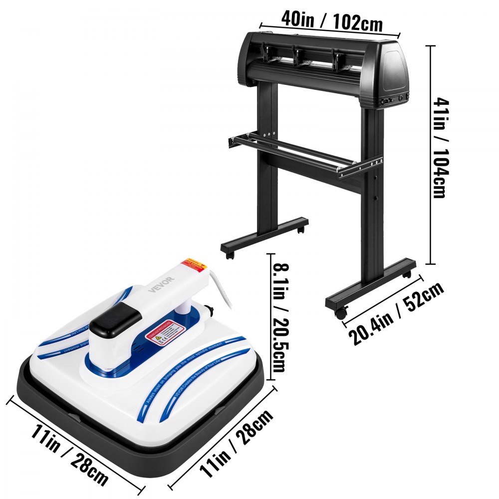 Vevor Heat Press 10"x10" Mini Portable + 34" Vinyl Cutter Plotter Machine Kit