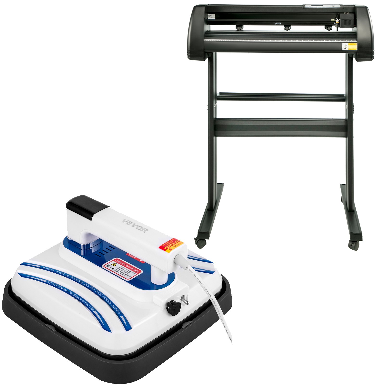 Vevor Heat Press 10"x10" Mini Portable + 34" Vinyl Cutter Plotter Machine Kit