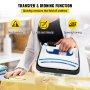 VEVOR Heat Press 12 x 10 Inch Easy Press 800W Blue Mini Press Vibration Function Portable Easy Mini Press Double-tube Heating Heat Press Machine for T Shirts with Sensitive Touch Screen Display