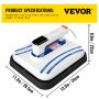 VEVOR Heat Press 12 x 10 Inch Easy Press 800W Blue Mini Press Vibration Function Portable Easy Mini Press Double-tube Heating Heat Press Machine for T Shirts with Sensitive Touch Screen Display