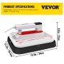 VEVOR Heat Press 12 x 10 Inch Easy Press 800W Mini Press Portable Vibration Function Easy Mini Press Double-tube Heating Press Machine for DIY T-shirt with Sensitive Touch Screen Display