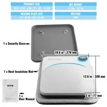 VEVOR Heat Press Machine,10"x12" Portable Shirt Printing Multifunctional Sublimation Transfer Heat Press Machine Teflon Coated, Easy Iron-on Press for T-shirts/Bags/Pillows/HTV Vinyl Projects