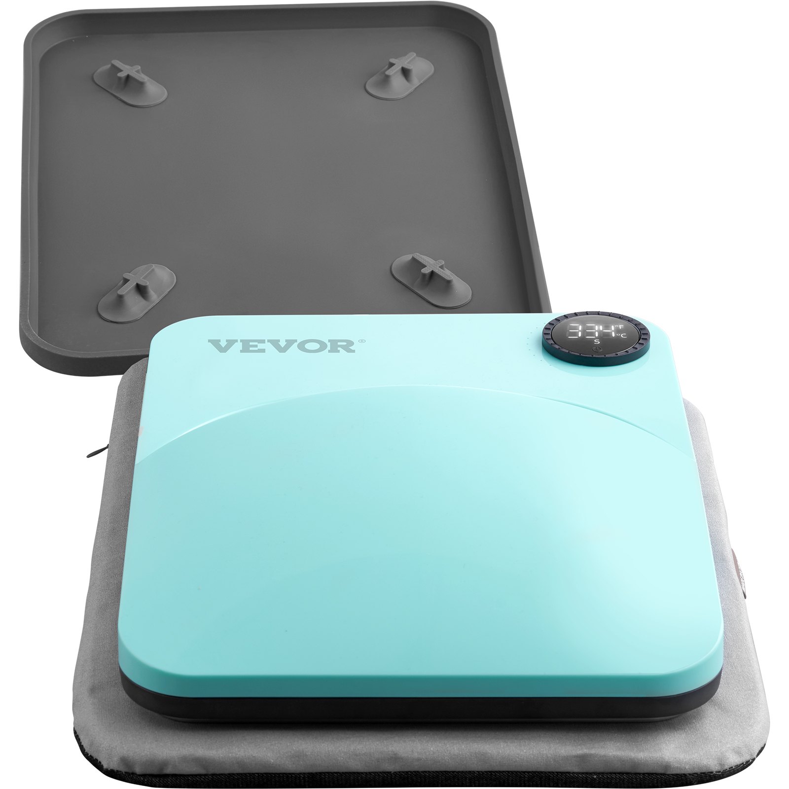 VEVOR Heat Press 9 x 9 in/22.9 x 22.9 cm Portable Easy Press Sublimation Transfer DIY T-shirt