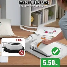 VEVOR Heat Press Machine,9x9inches Portable Shirt Printing Multifunctional Sublimation Transfer Heat Press Machine Teflon Coated, Easy Iron-on Press for T-shirts/HTV Vinyl/Bags/Pillows Projects