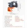 VEVOR Bench Vise, 4.5 Inch, Portable Workbench Vice with 270° Swivel Base, Quick Release Rotating Bench Clamp, Cast Iron Construction, for Woodworking, Metalworking, Drilling, Sawing, Cutting Conduit