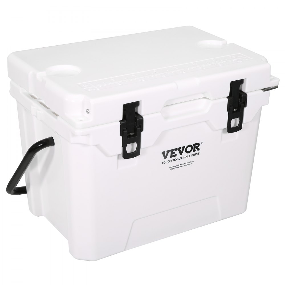 VEVOR Insulated Portable Cooler, 25 qt, Holds 25 Cans, Ice Retention Hard Cooler with Heavy Duty Handle, Ice Chest Lunch Box for Camping, Beach, Picnic, Travel, Outdoor, Keeps Ice for up to 6 Days