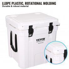 VEVOR Insulated Portable Cooler, 31 L, Holds 35 Cans, Ice Retention Hard Cooler with Heavy Duty Handle, Ice Chest Lunch Box for Camping, Beach, Picnic, Travel, Outdoor, Keeps Ice for up to 6 Days