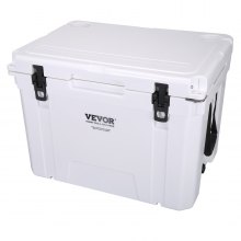 VEVOR Insulated Portable Cooler, 65 qt, Holds 65 Cans, Ice Retention Hard Cooler with Heavy Duty Handle, Ice Chest Lunch Box for Camping, Beach, Picnic, Travel, Outdoor, Keeps Ice for up to 6 Days