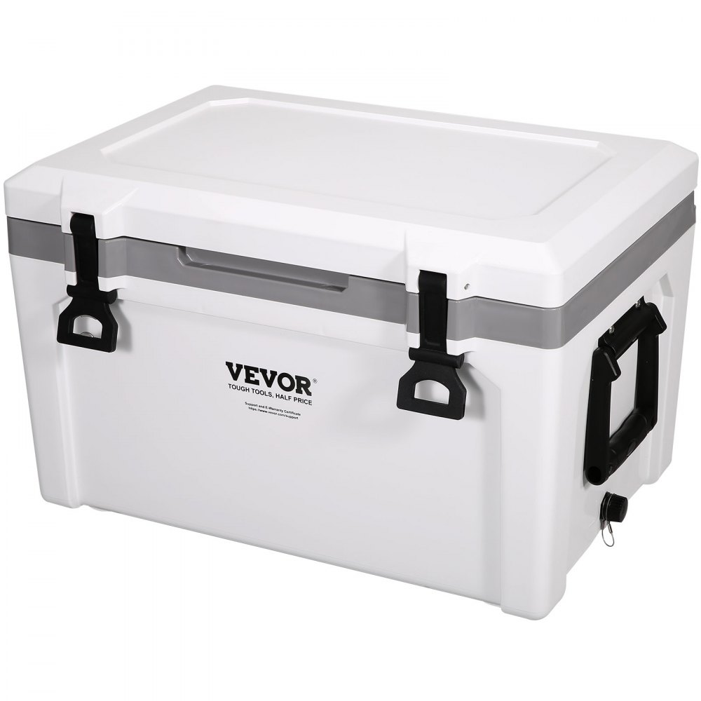 Răcitor portabil izolat VEVOR, 52 qt, are o capacitate de 50 cutii, răcitor dur cu reținere a gheții cu mâner rezistent, cutie de prânz cu gheață pentru camping, plajă, picnic, călătorii, în aer liber, păstrează gheața până la 6 zile