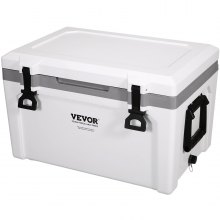 VEVOR Insulated Portable Cooler, 49 L, Holds 50 Cans, Ice Retention Hard Cooler with Heavy Duty Handle, Ice Chest Lunch Box for Camping, Beach, Picnic, Travel, Outdoor, Keeps Ice for up to 6 Days