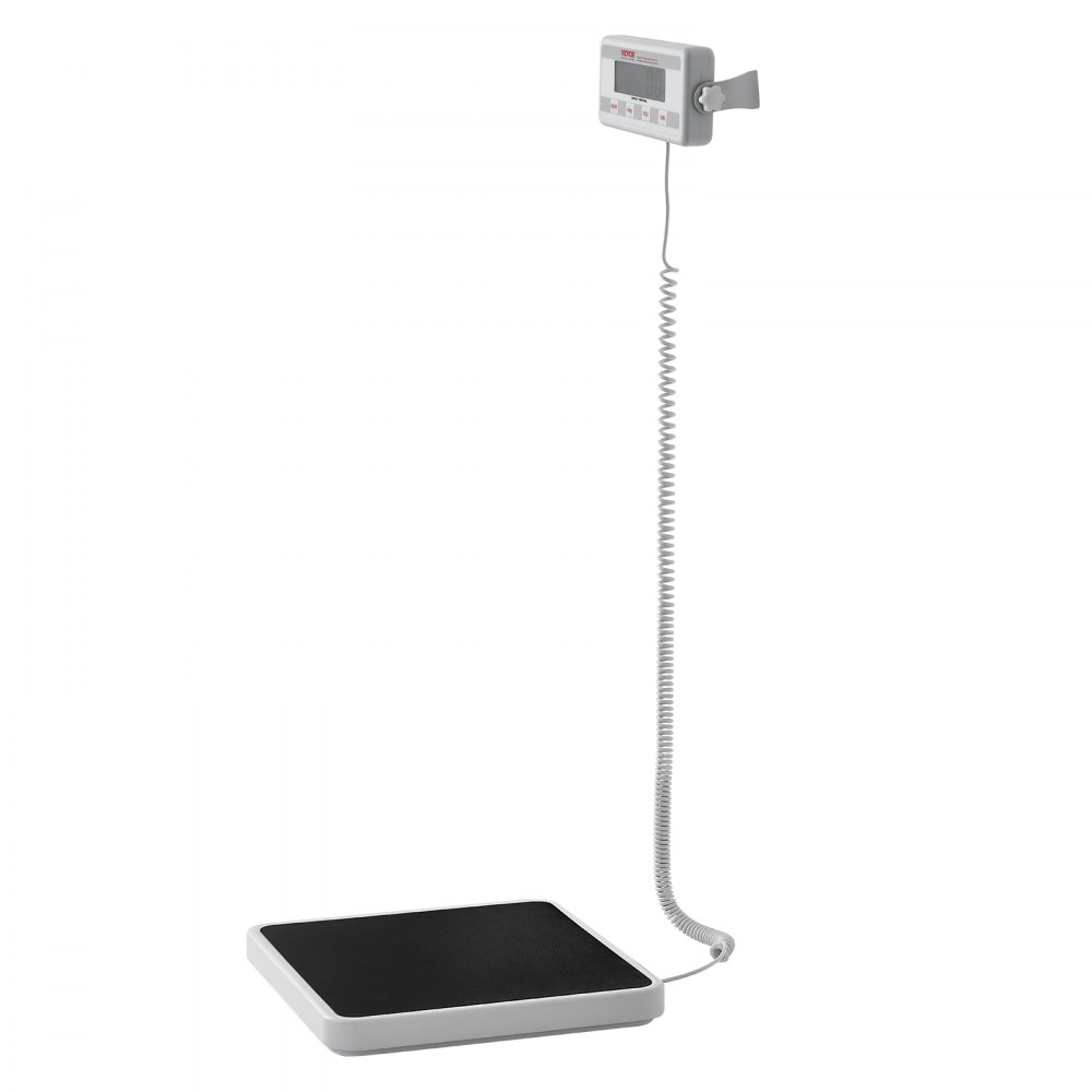 VEVOR Portable Medical Scale, Professional Digital Physician Scale for Weighing - with Anti-Slip Mat, 2 Units (kg/lb), Hold & Tare Function, 400LBS Capacity Physician Wight Scale for Gym Home Hospital