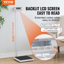 VEVOR Portable Medical Scale Digital Physician Weight Scale Anti-Slip Mat 400LBS