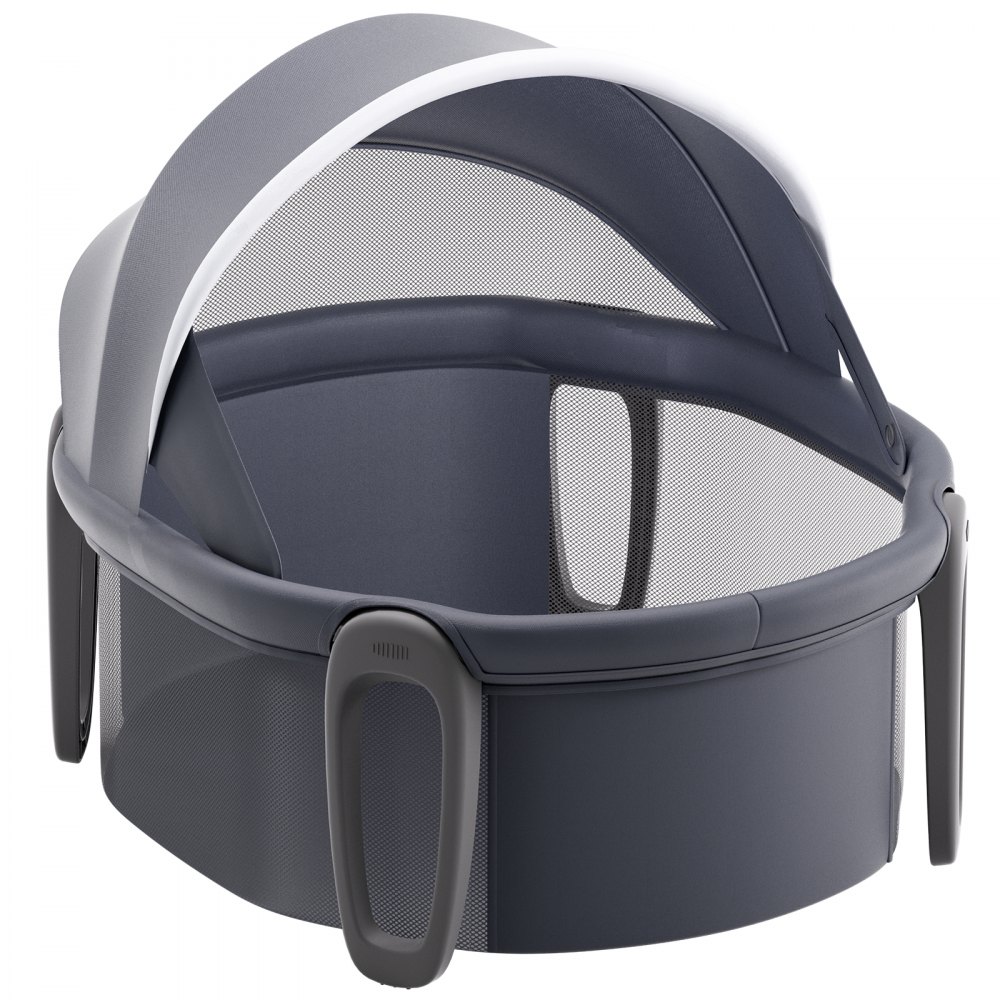 VEVOR Portable Baby Bassinet, On-The-Go Baby Dome with Canopy & Developmental Toys, Quick-Folding Travel Crib, Lightweight Baby Cradle Infant Bed for Indoors/Outdoors, Suitable for 0-6 Months Newborns