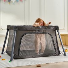 VEVOR Baby Travel Crib Play Yard Folding Baby Toddler Playpen with Zipper Gate