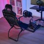 VEVOR Racing Wheel Stand Foldable For Logitech G923/G920/G29, Steering Wheel Stand & Foot Pedal Angle Adjustable,Portable Steel Driving Simulator Cockpit-Thrustmaster T248P, GT/Formula Mode Large Size