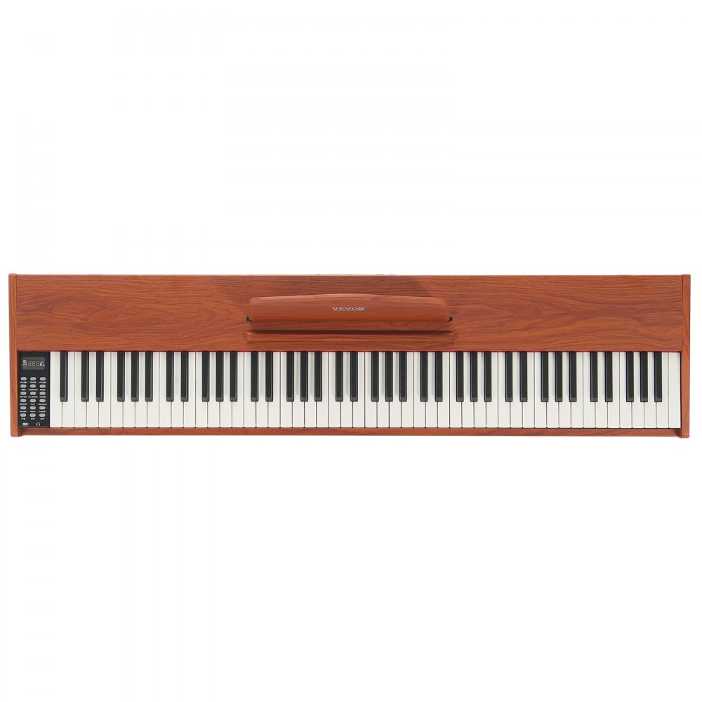 Piano digital contrapesado VEVOR, 88 teclas totalmente contrapesadas, piano eléctrico con teclado dual y altavoces, soporte de piano de cuatro patas con auriculares, 200 tonos y ritmos, compatible con Bluetooth/USB/MIDI, para principiantes.