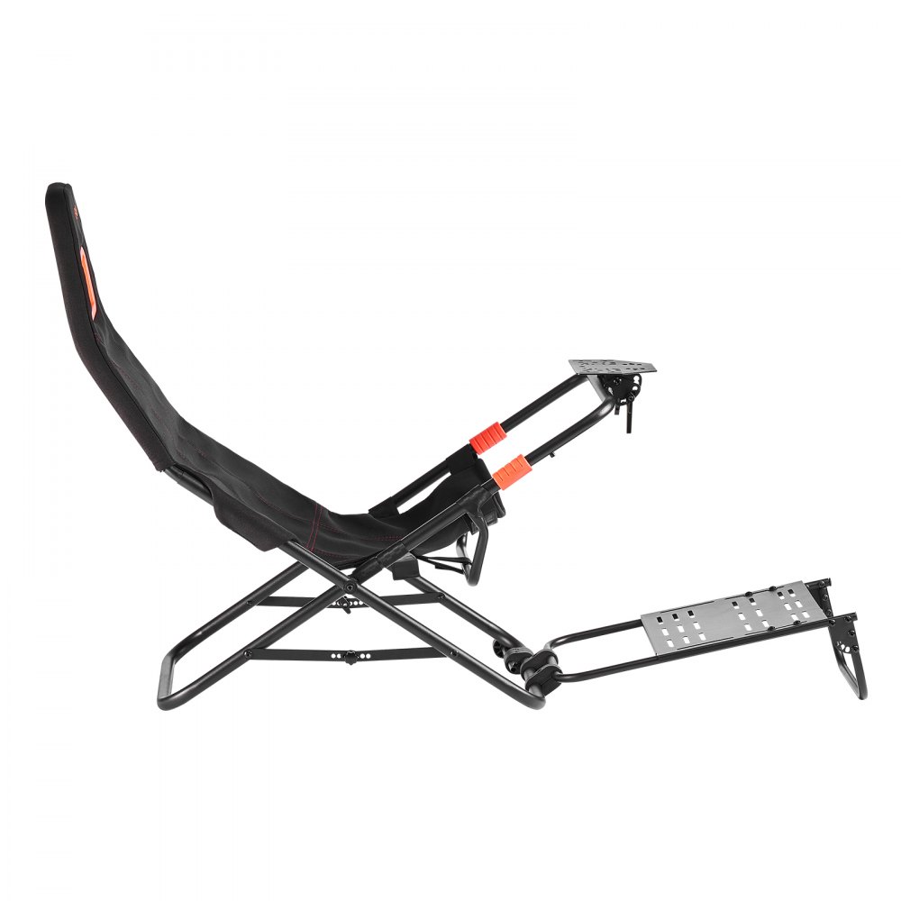 VEVOR Portable Racing Wheel Stand, Foldable & Adjustable Steering Sim Wheel Stand, 470 mm Seat Inner Width, Compatible with Logitech G923/G920/G29, Thrustmaster T248P, Fanatec, Hori, Mad Catz, Black