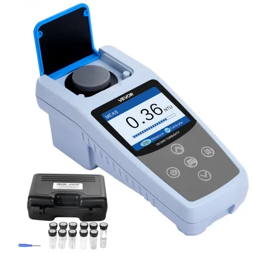 VEVOR Turbidity Meter Portable Turbidimeter 0–1000 NTU Range ISO 7027 Compliant