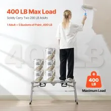 Work Platform Adjustable Height Portable Scaffolding Platform 400 lb Load