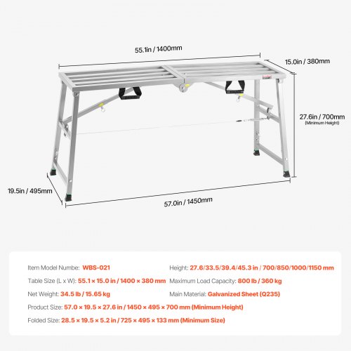 Industrial Work Platform – 32x32 Inch All-Welded Steel Step With 800 Lbs Capacity, Kleton Blue Finish (ANSI A14.7)