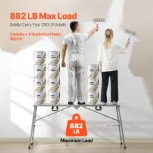 Work Platform Adjustable Height Portable Scaffolding Platform 880 lb Load