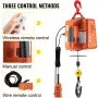 VEVOR 3-in-1 Electric Hoist Winch, 1100lbs Portable Electric Winch, 110V Power Winch Crane, 25ft Lifting Height, with Wire, Wireless, Manual Remote Control, Overload Protection for Lifting Towing