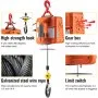 VEVOR 3-in-1 Electric Hoist Winch, 1100lbs Portable Electric Winch, 110V Power Winch Crane, 25ft Lifting Height, with Wire, Wireless, Manual Remote Control, Overload Protection for Lifting Towing