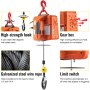 VEVOR Electric Hoist Winch, 1500W 110V Portable Winch Crane with 1100lbs Lift Capacity & 25ft Lifting Height, Material Handling Tool w/Wire Remote Controller, for Garage, Warehouses, Factories