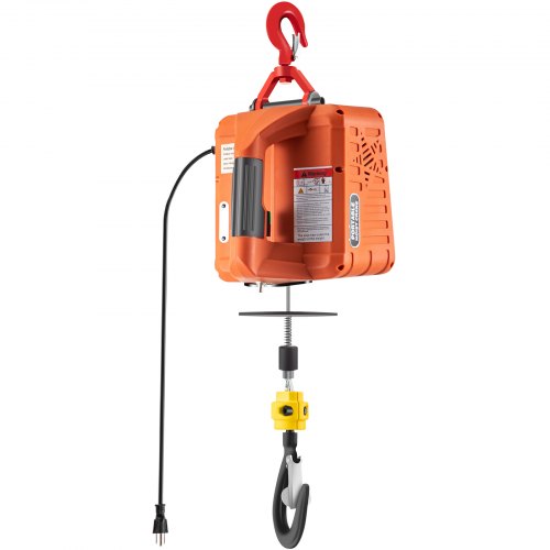 VEVOR Electric Hoist Winch, 1100lbs Portable Electric Winch, 1500W 110V Power Winch Crane, 25ft Lifting Height, w/Wireless Remote Control and Overload Protection for Garages Warehouse Lifting Towing