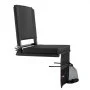 VEVOR Stadium Seat, Folding Bleacher Seat with Back Support and Thick Cushion, Padded Stadium Seats for Bleacher Includes Shoulder Strap, Hooks, Cup Holder, and Side Pocket, Black Bleachers Chair