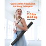 Gym Flooring Set 6.6' x 3' PVC Yoga Fitness Equipment Mat for Pilates