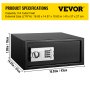 VEVOR Black Digital Electronic Safe Box Keypad Lock Security Home Office Hotel