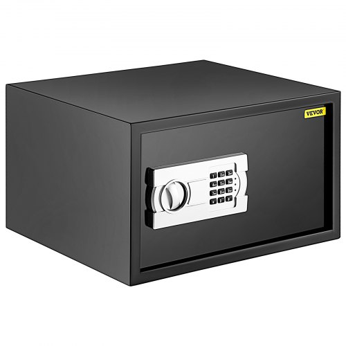 VEVOR Security Safe 1.1 Cubic Feet, Electronic Safe Box with Electronic Code Lock, Digital Safe Box with 2 Override Keys, Fireproof Safe Carbon Steel Material Money Safe 28L for Home, Hotel and Office