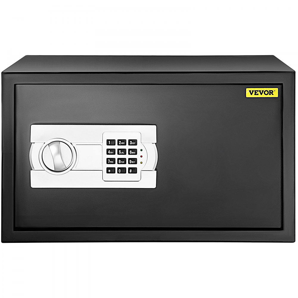 VEVOR Caja de seguridad de 1.1 pies cúbicos, caja de seguridad negra, cajas fuertes de gabinete de 17 x 14.5 x 9 pulgadas, caja fuerte digital con teclado ideal para el hogar, hotel y oficina