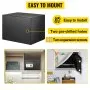 VEVOR Caja de seguridad de 1.1 pies cúbicos, caja de seguridad negra, cajas fuertes de gabinete de 17 x 14.5 x 9 pulgadas, caja fuerte digital con teclado ideal para el hogar, hotel y oficina