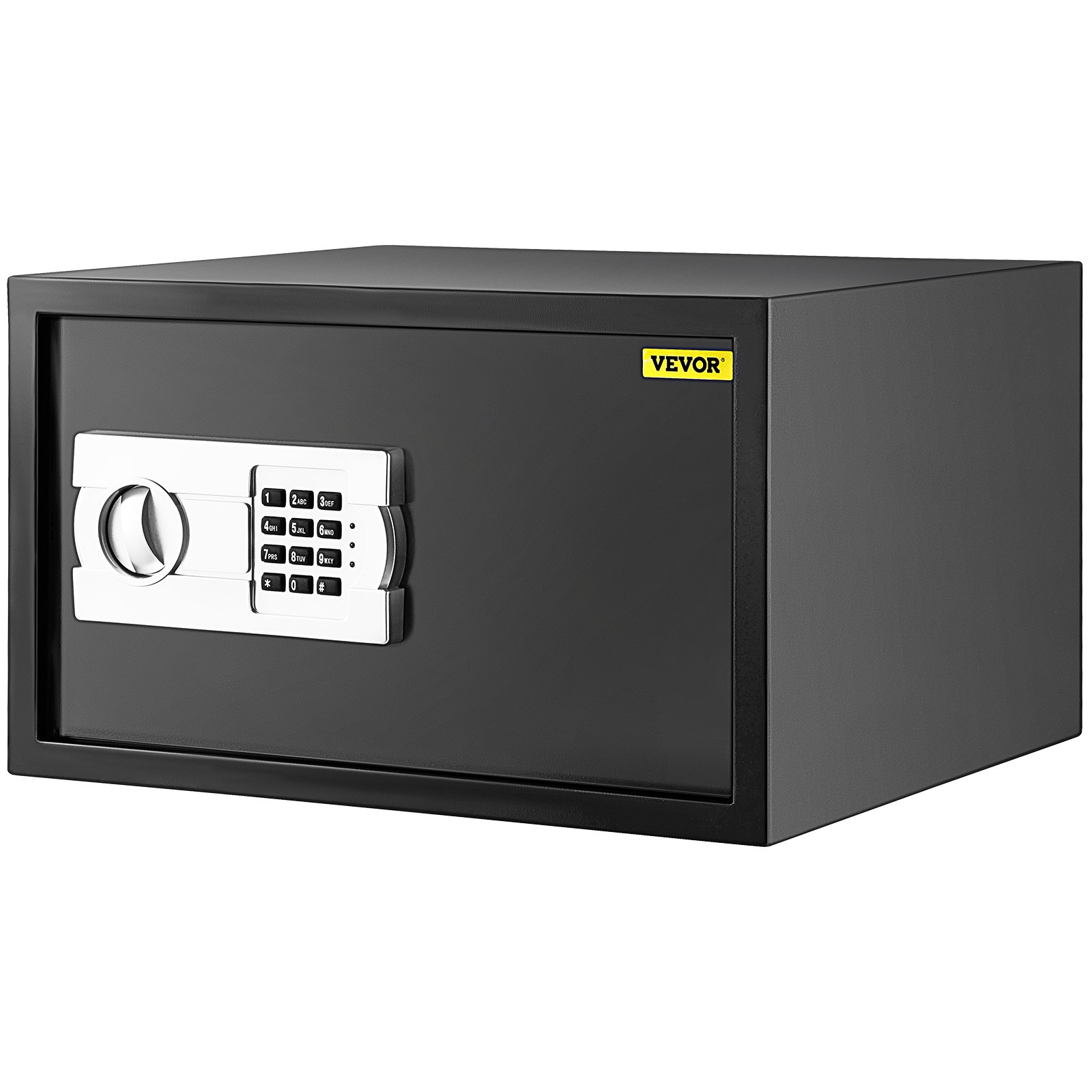 VEVOR Caja de seguridad de 1.1 pies cúbicos, caja de seguridad negra, cajas fuertes de gabinete de 17 x 14.5 x 9 pulgadas, caja fuerte digital con teclado ideal para el hogar, hotel y oficina