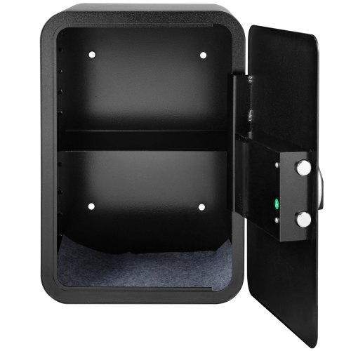 VEVOR Safe Box, 1.8 Cubic Feet Money Safe with Fingerprint Lock and Key Lock, Alloy Steel Home Safes with A Removable Shelf, Wall-Mounted Security Safe for Cash, Jewelry, Passports, Documents, Black