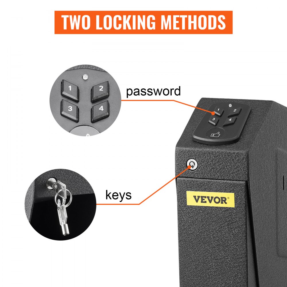 VEVOR Handgun Safe Box Pistol Gun Safes for Home Gun Voult Single Handgun Safe