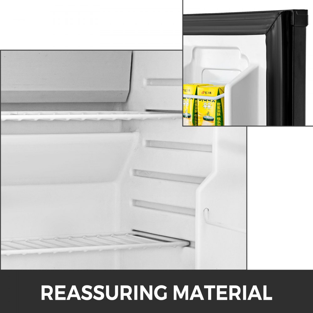 1 Cu Ft Lockable Silent Absorption Fridge Office 110v/12v Nursery Mini Cooler