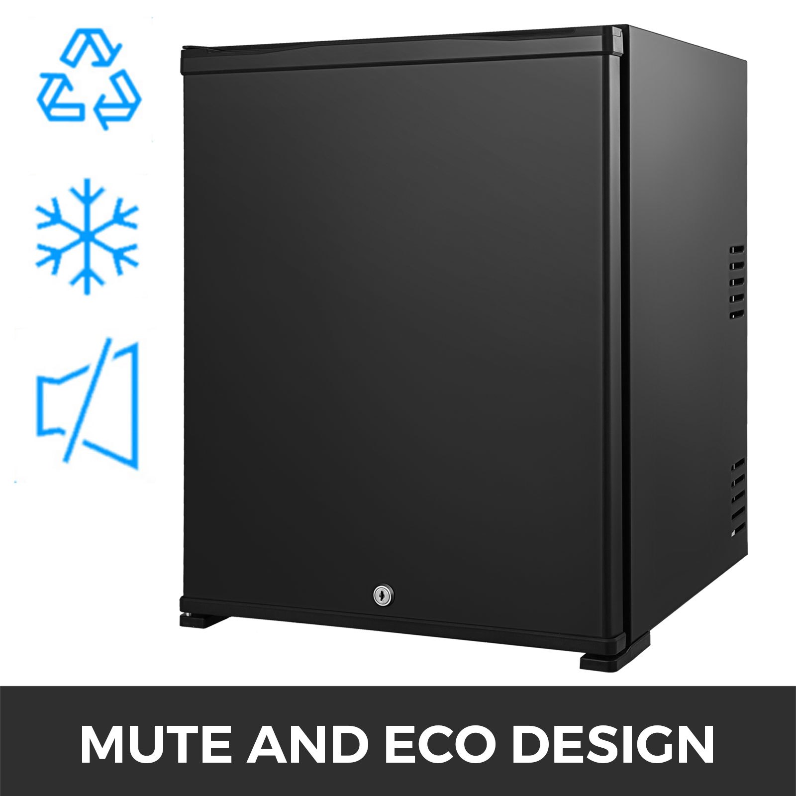 1 Cu Ft Lockable Silent Absorption Fridge Office 110v/12v Nursery Mini Cooler