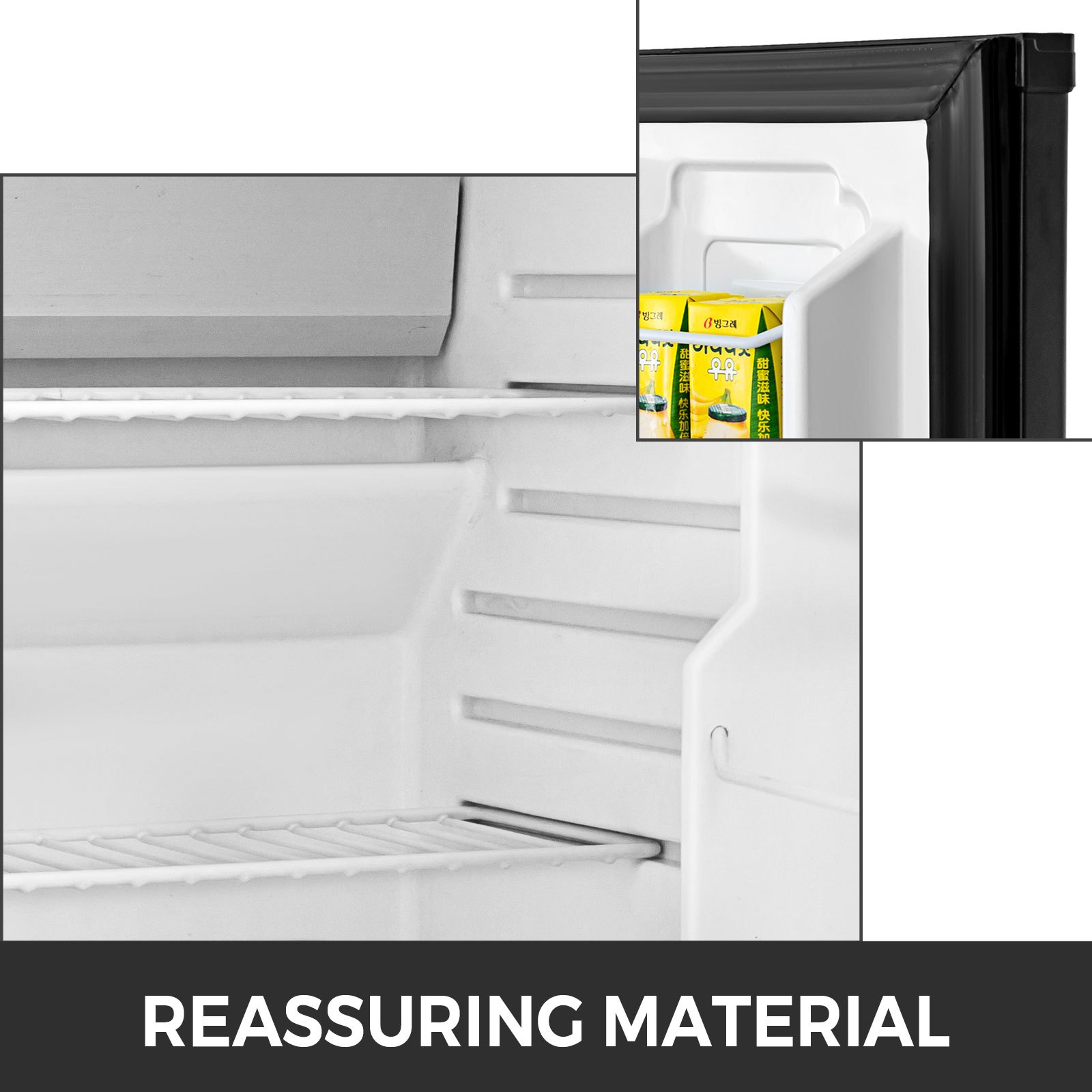 1 Cu Ft Lockable Silent Absorption Fridge Office 110v/12v Nursery Mini Cooler