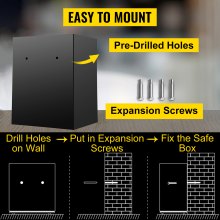 VEVOR Digital Depository Safe Electronic Code Lock, Deposit Safe with Two Emergency Keys, Depository Safe with Deposit Slot, Restaurant Safe Carbon Steel, Depository Box for Home, Hotel and Office