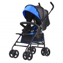 VEVOR Lightweight Stroller Compact Easy Fold Adjustable Backrest Black/Blue