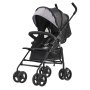 VEVOR Lightweight Stroller Compact Easy Fold Adjustable Backrest Light Gray/Black